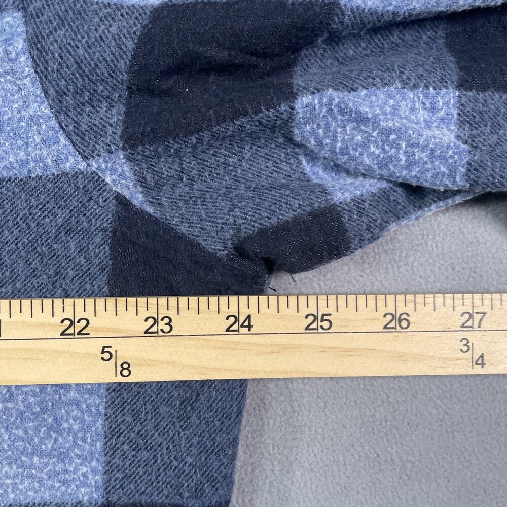 Dickies Plaid Flannel Shirt Blue Long Sleeve Snap Closure Men’s Size Large - Picture 4 of 8